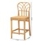 Bali & Pari Monaco Modern Bohemian Natural Rattan and Mahogany Wood Counter Stool 235-13138-ZORO - alternate 3